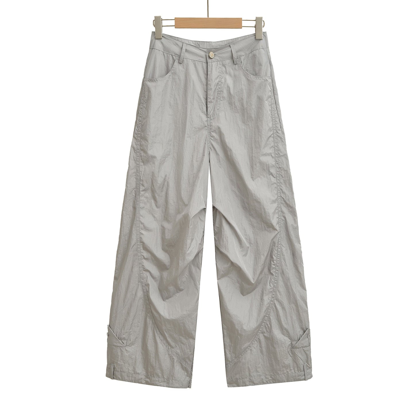 Splithtcing loose wide leg straight leg pants for women's quick drying jathtzz dance casual pants