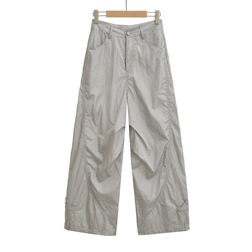 Splithtcing loose wide leg straight leg pants for women's quick drying jathtzz dance casual pants