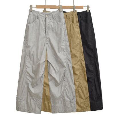 Splithtcing loose wide leg straight leg pants for women's quick drying jathtzz dance casual pants